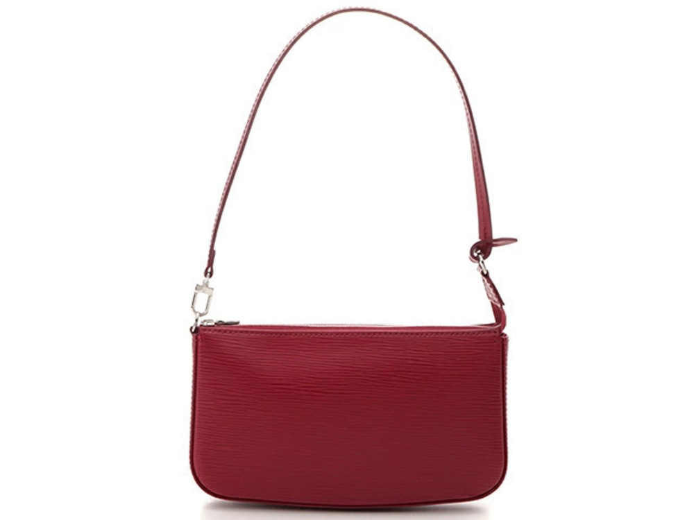 LOUIS VUITTON Pochette Accessoires Accessory Pouch Clutch Epi Fuschia Pink